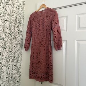 Mauve Lace Dress (JessaKae, S – long sleeve)